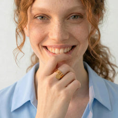 Disc Charm Cuff Ring