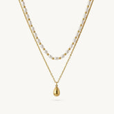 Mini Drop Pearl Layer Necklace