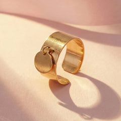 Disc Charm Cuff Ring