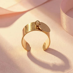 Disc Charm Cuff Ring