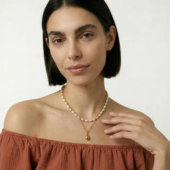 Mini Drop Pearl Layer Necklace
