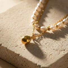 Mini Drop Pearl Layer Necklace
